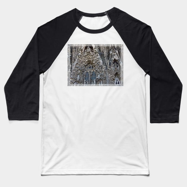 La Sagrada Familia breath-taking exterior: detailed architecture photography Baseball T-Shirt by F-for-Fab